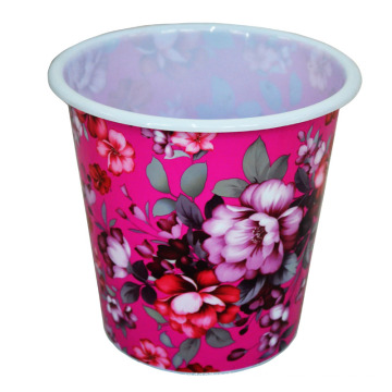 Plastic Creative Flower Bedruckte Abfalleimer (B06-032)